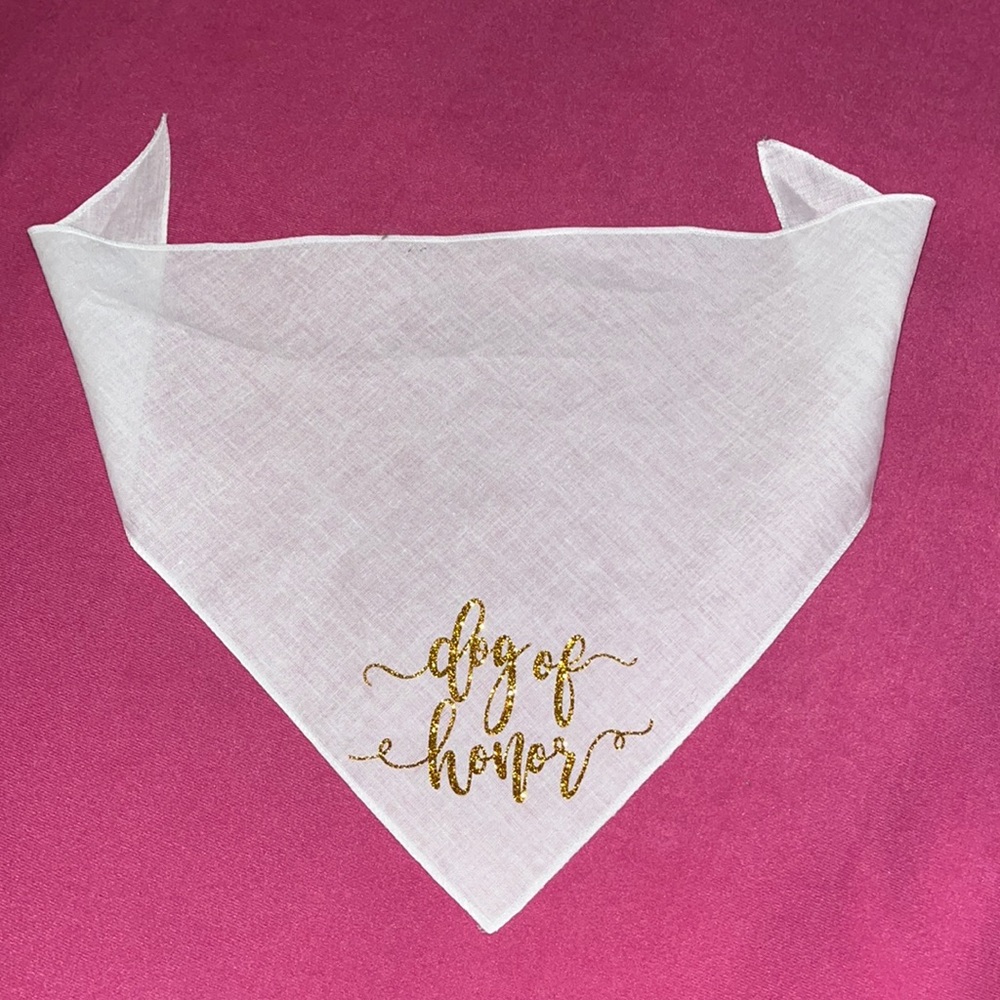 Bridal Dog of honor bandana